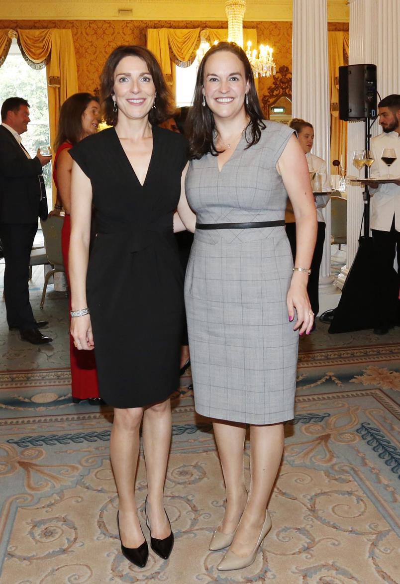 NO REPRO FEE 26/09/2018 National Recruitment Federation Fellowship event. Pictured are (LtoR) Sarah Kelly and Elaine Brady at the National Recruitment Federation Fellowship event in The Shelbourne Hotel. Photo: Sasko Lazarov/Photocall Ireland