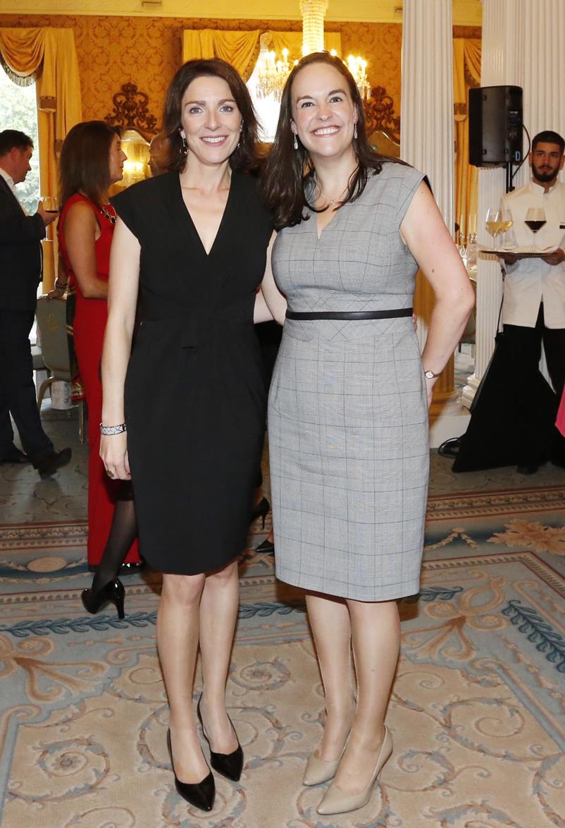 NO REPRO FEE 26/09/2018 National Recruitment Federation Fellowship event. Pictured are (LtoR) Sarah Kelly and Elaine Brady at the National Recruitment Federation Fellowship event in The Shelbourne Hotel. Photo: Sasko Lazarov/Photocall Ireland