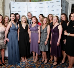 The team from Osborne Recruitment adds some glamour to the NRF awards at the Shelbourne Hotel